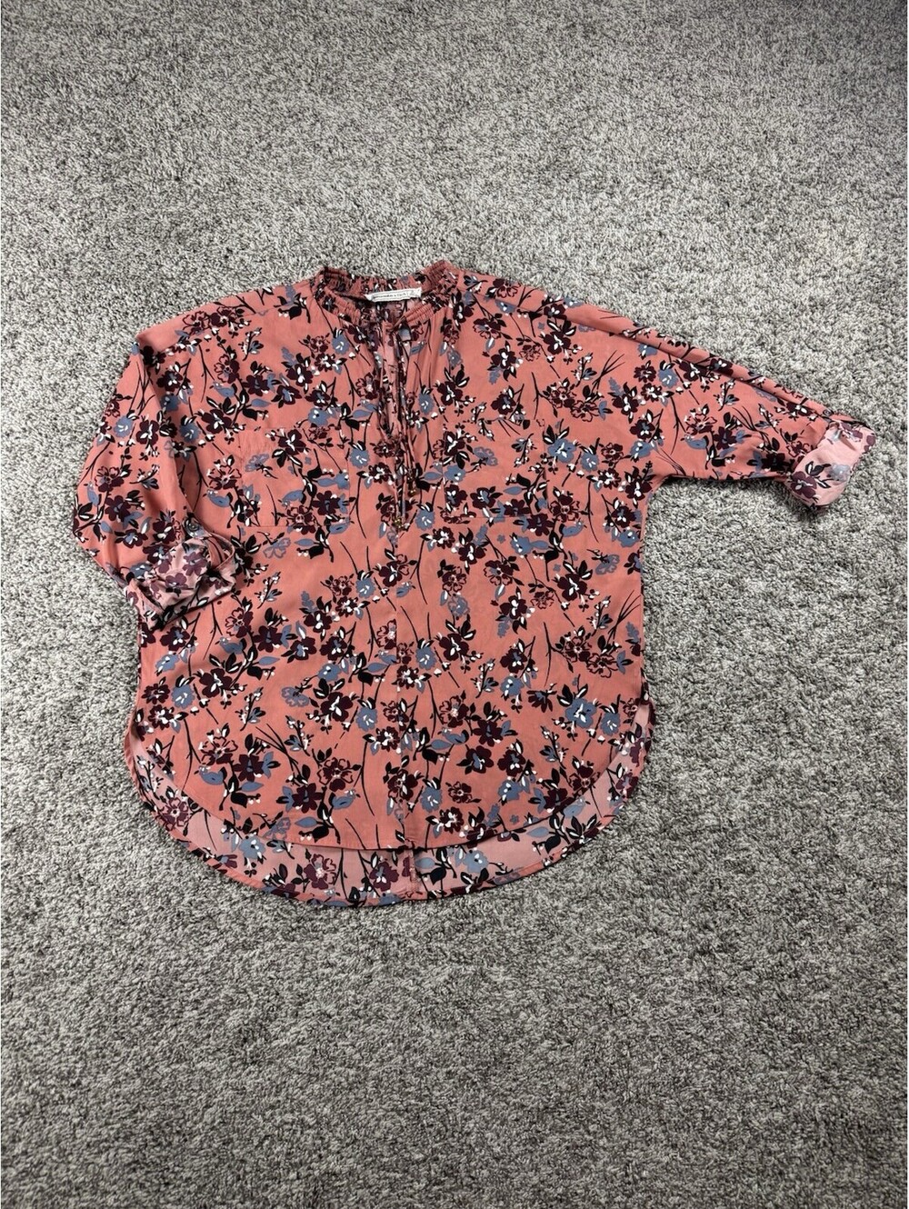 Abercrombie & Fitch Top Womens Small Multicolor Ditsy Floral Peasant Shirt